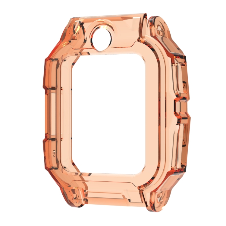 

For Xiaotiancai Z6P Half Coverage Hollow TPU Watch Protective Case(Transparent Orange)
