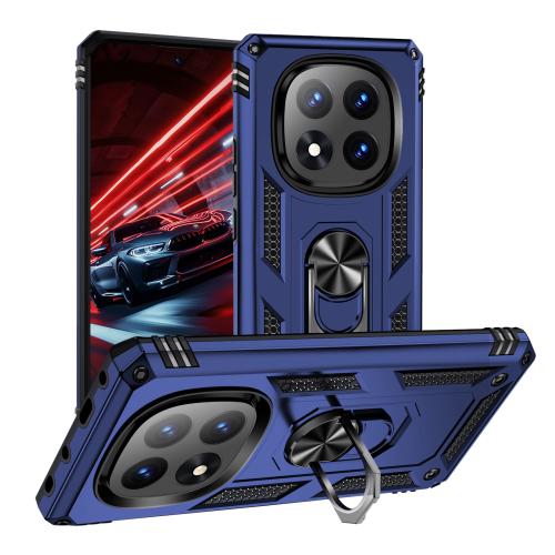 

For Redmi Note 14 Pro 5G Shockproof TPU + PC Phone Case with Holder(Blue)