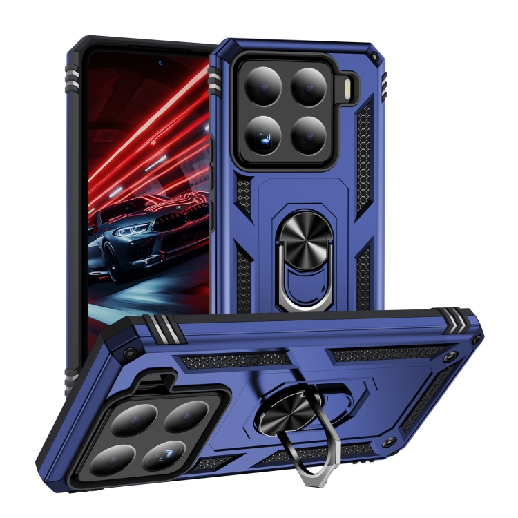 

For Xiaomi 15 Shockproof TPU + PC Phone Case with Holder(Blue)