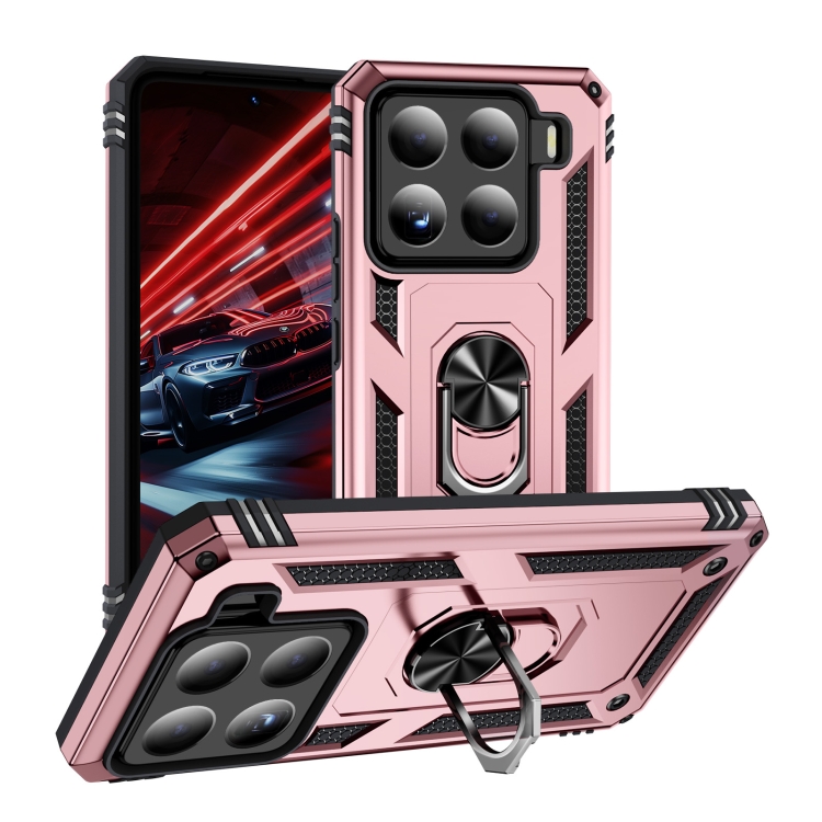 

For Xiaomi 15 Shockproof TPU + PC Phone Case with Holder(Rose Gold)