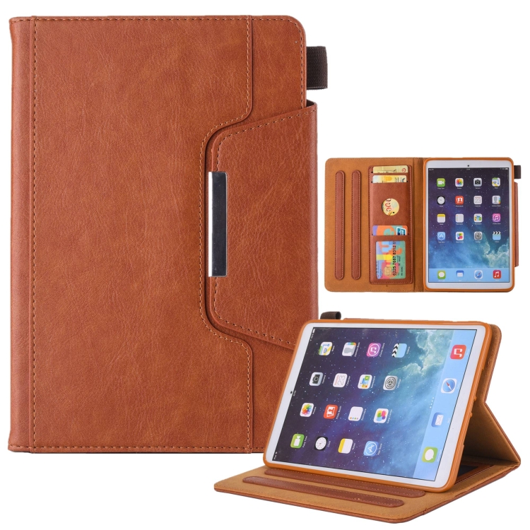 

For iPad mini 6 / mini 2024 Hardware Buckle Smart Leather Tablet Case(Brown)