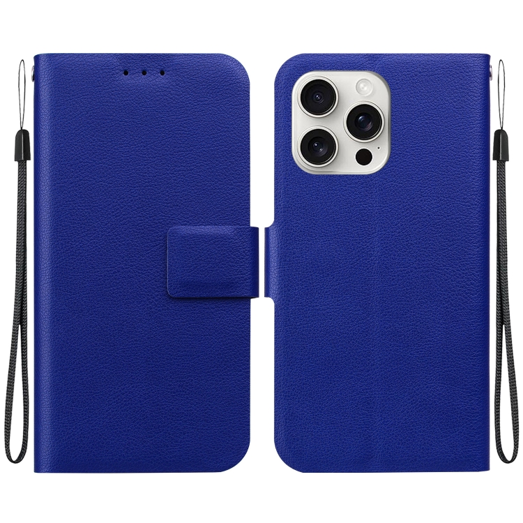 

For iPhone 16 Pro Ultra-thin Voltage Magnetic Buckle Leather Phone Case(Blue)