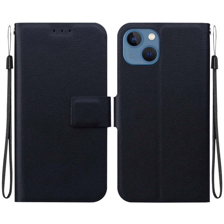 

For iPhone 15 Plus Ultra-thin Voltage Magnetic Buckle Leather Phone Case(Black)