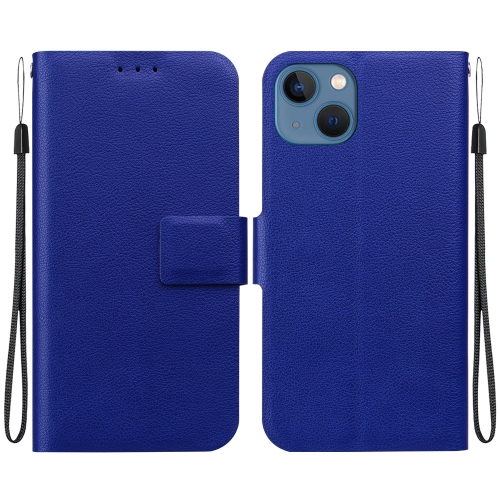 

For iPhone 15 Plus Ultra-thin Voltage Magnetic Buckle Leather Phone Case(Blue)