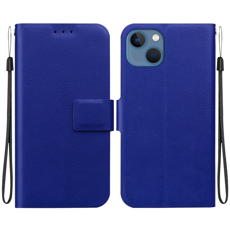 

For iPhone 15 Ultra-thin Voltage Magnetic Buckle Leather Phone Case(Blue)
