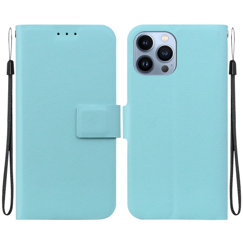 

For iPhone 14 Pro Max Ultra-thin Voltage Magnetic Buckle Leather Phone Case(Green)
