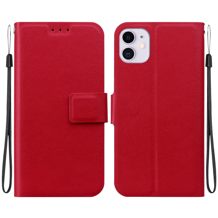 

For iPhone 11 Ultra-thin Voltage Magnetic Buckle Leather Phone Case(Red)