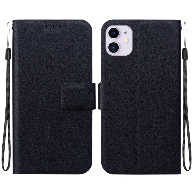 

For iPhone 11 Ultra-thin Voltage Magnetic Buckle Leather Phone Case(Black)