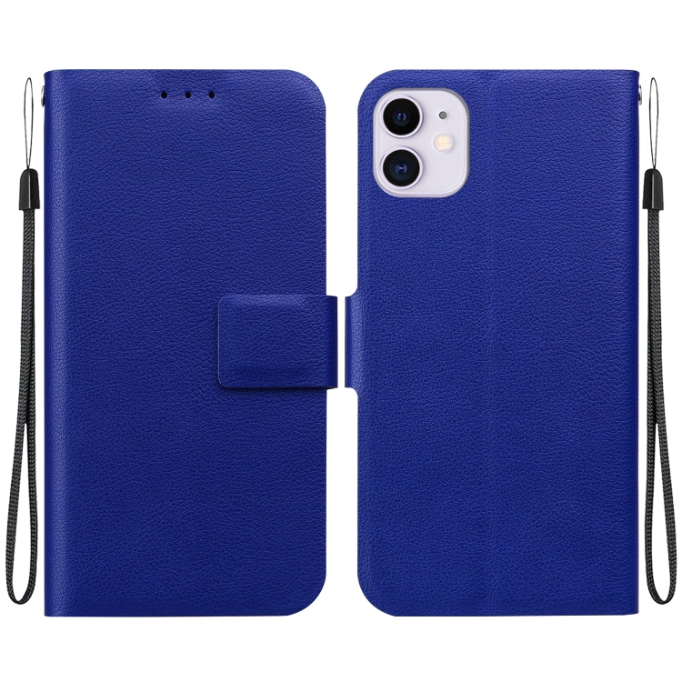 

For iPhone 11 Ultra-thin Voltage Magnetic Buckle Leather Phone Case(Blue)