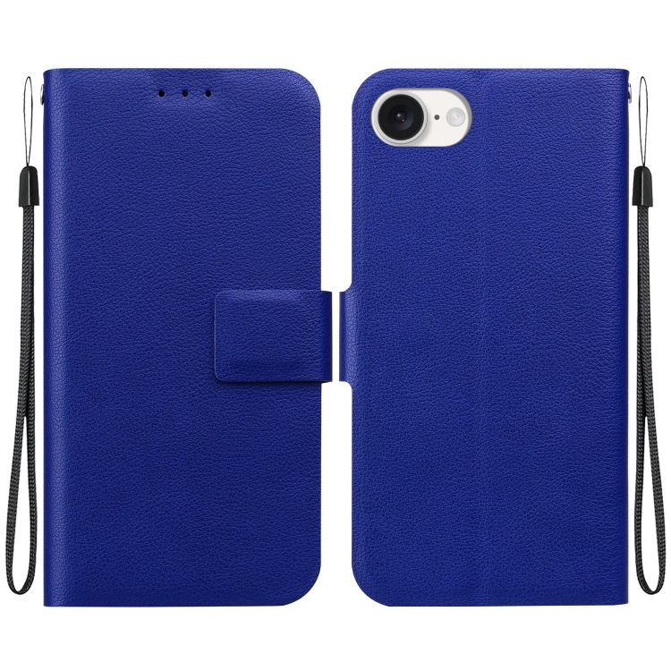 

For iPhone 16e Ultra-thin Voltage Magnetic Buckle Leather Phone Case(Blue)