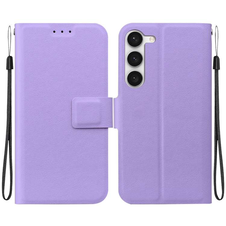 

For Samsung Galaxy S23+ 5G Ultra-thin Voltage Magnetic Buckle Leather Phone Case(Purple)