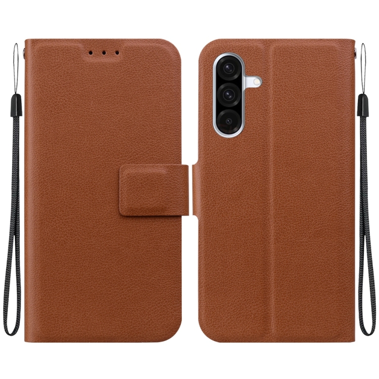 

For Samsung Galaxy A36 5G / A56 5G Ultra-thin Voltage Magnetic Buckle Leather Phone Case(Brown)