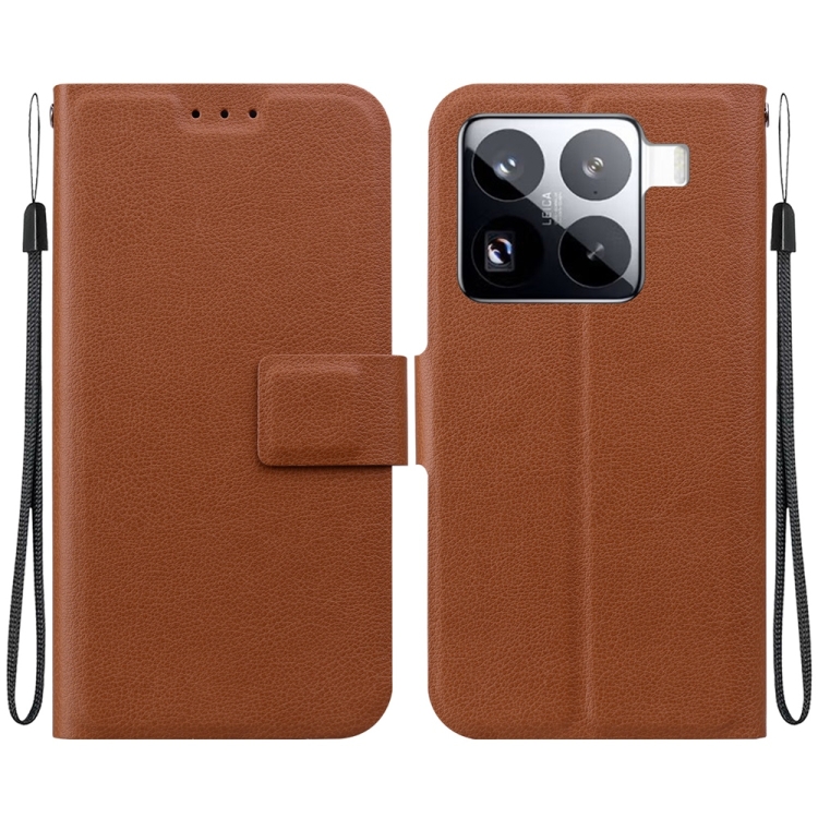 

For Xiaomi 15 Pro Ultra-thin Voltage Magnetic Buckle Leather Phone Case(Brown)