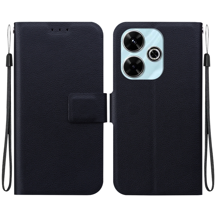 

For Redmi 13 4G / Poco M6 4G Ultra-thin Voltage Magnetic Buckle Leather Phone Case(Black)