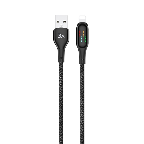 

TOTUDESIGN CB-18-L 1.2m Glowing USB-A to 8 Pin Charging Data Cable(Black)