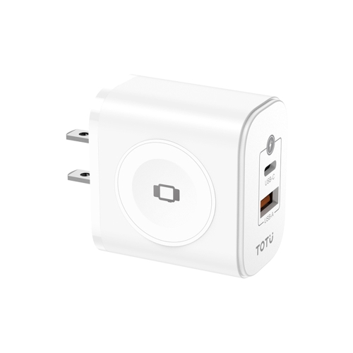 

TOTUDESIGN UW128 23W USB-A to Type-C GaN Watch Fast Charging Travel Charger, Plug:US Plug(White)