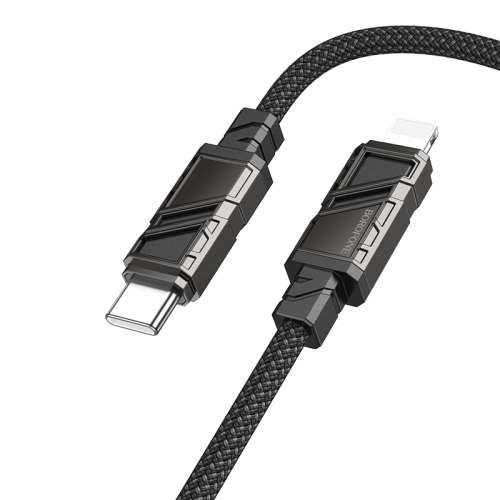 

Borofone BU54 Might PD 27W Type-C to 8 Pin Data Cable, Length: 1.2m(Black)