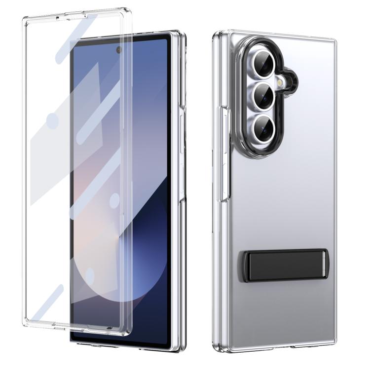 

For Samsung Galaxy Z Fold7 5G Ice-Cold Holder PC Hybrid TPU Phone Case(Black)