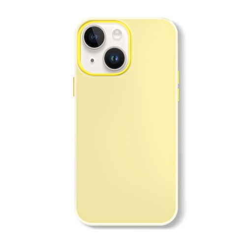 

For iPhone 14 Skin Feeling Jelly Series TPU + PC Full Coverage Phone Case(Yellow)