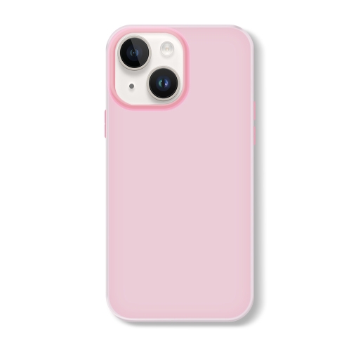 

For iPhone 15 Skin Feeling Jelly Series TPU + PC Full Coverage Phone Case(Pink)