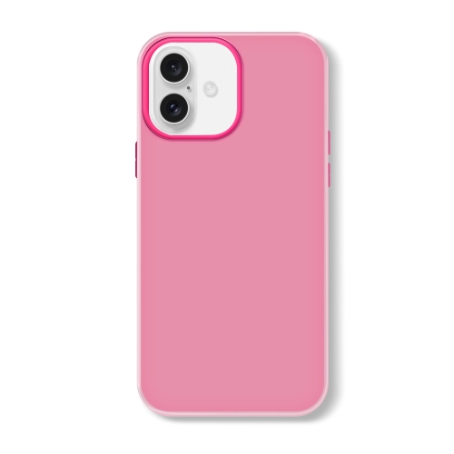 

For iPhone 16 Skin Feeling Jelly Series TPU + PC Full Coverage Phone Case(Rose Red)