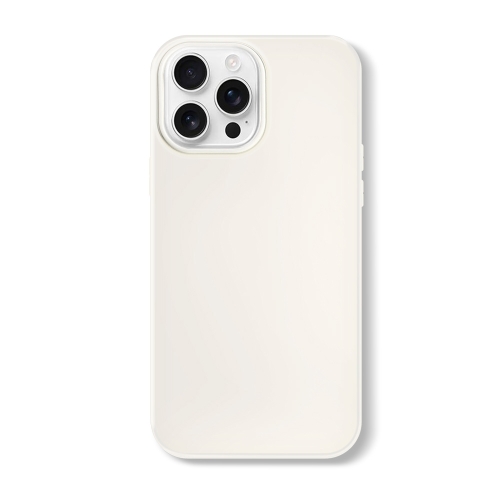 

For iPhone 16 Pro Max Skin Feeling Jelly Series TPU + PC Full Coverage Phone Case(White)