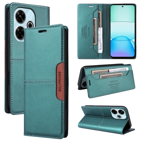 

For Redmi 13 4G GQUTROBE G01 RFID Anti-theft Leather Phone Case(Green)