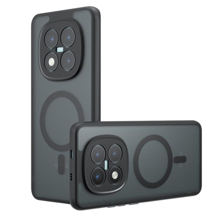 

For Redmi Note 15 Pro 5G Global 163.6mm Armor MagSafe PC Hybrid TPU Phone Case(Frosted Black)