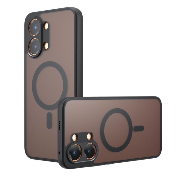 

For Redmi Turbo 5 Max / Poco X8 Pro Max Armor MagSafe PC Hybrid TPU Phone Case(Frosted Black)