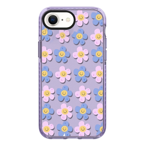 

For iPhone 7 / 8 / SE 2020 2022 Simple Illustration Pattern Full Coverage Phone Case(Smiley Flower C)