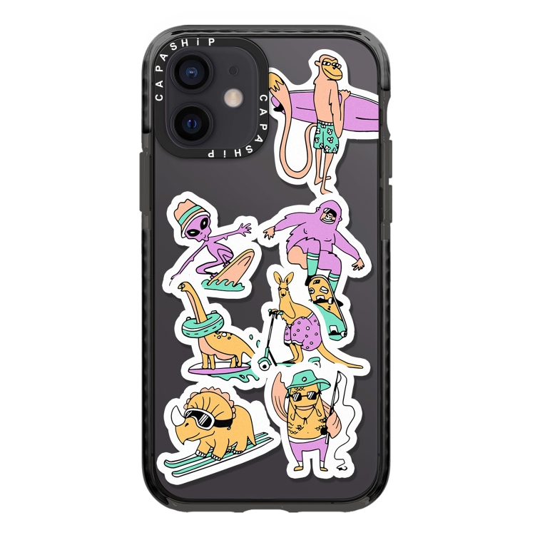 

For iPhone 11 Simple Illustration Pattern Full Coverage Phone Case(Summer Surfing C)