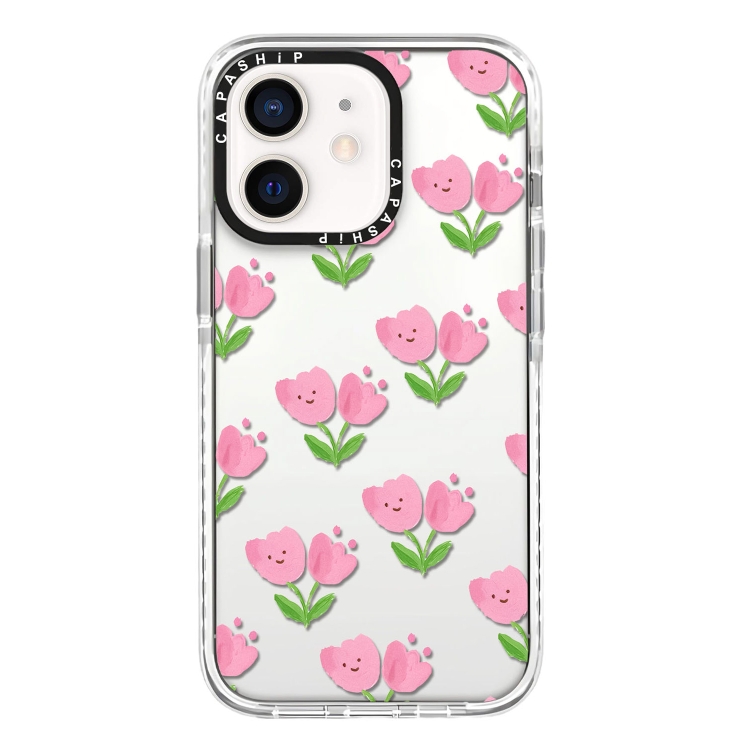 

For iPhone 11 Simple Illustration Pattern Full Coverage Phone Case(Smile Flower A)