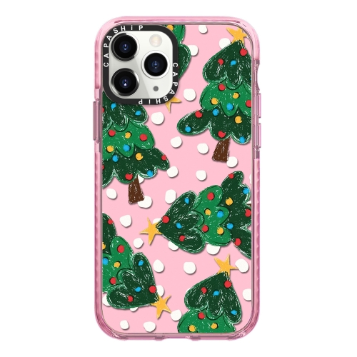 For iPhone 11 Pro Simple Illustration Pattern Full Coverage Phone Case(Christmas Tree A)