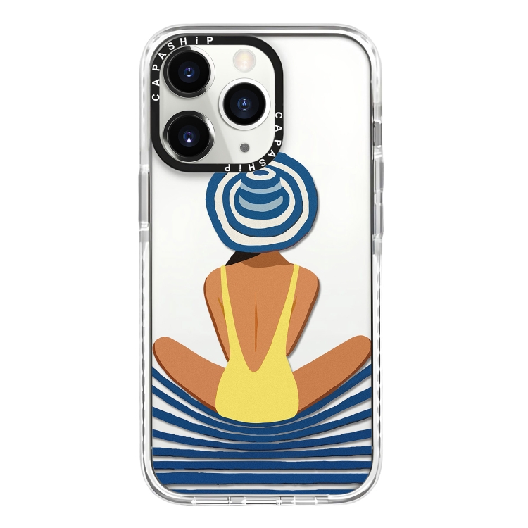 

For iPhone 11 Pro Max Simple Illustration Pattern Full Coverage Phone Case(Summer Label A)