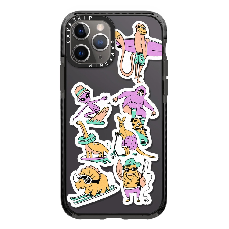 

For iPhone 11 Pro Max Simple Illustration Pattern Full Coverage Phone Case(Summer Surfing C)