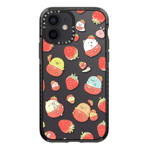 

For iPhone 12 mini Simple Illustration Pattern Full Coverage Phone Case(Corner Creature D)