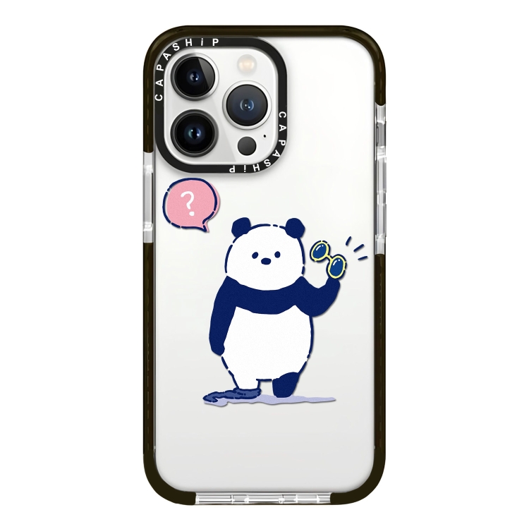 

For iPhone 12 Pro Simple Illustration Pattern Full Coverage Phone Case(Summer Panda A)