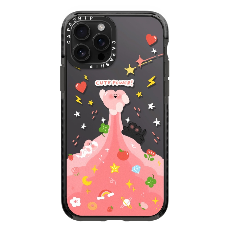 

For iPhone 12 Pro Simple Illustration Pattern Full Coverage Phone Case(Cute Little Heart A)
