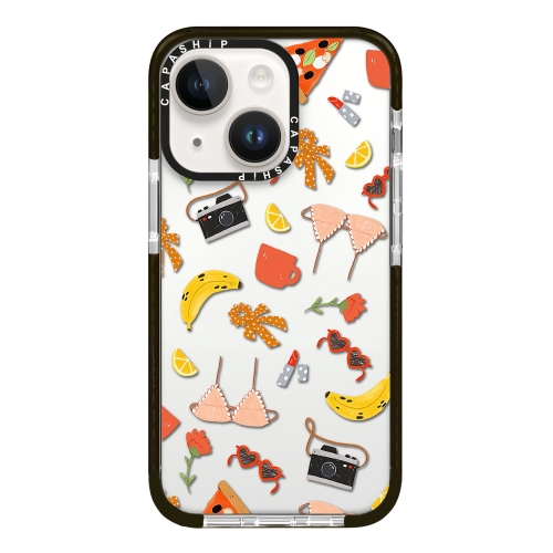 For iPhone 13 mini Simple Illustration Pattern Full Coverage Phone Case(Summer Label C)