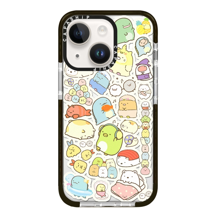 

For iPhone 14 Plus Simple Illustration Pattern Full Coverage Phone Case(Corner Creature C)