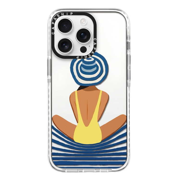

For iPhone 14 Pro Simple Illustration Pattern Full Coverage Phone Case(Summer Label A)