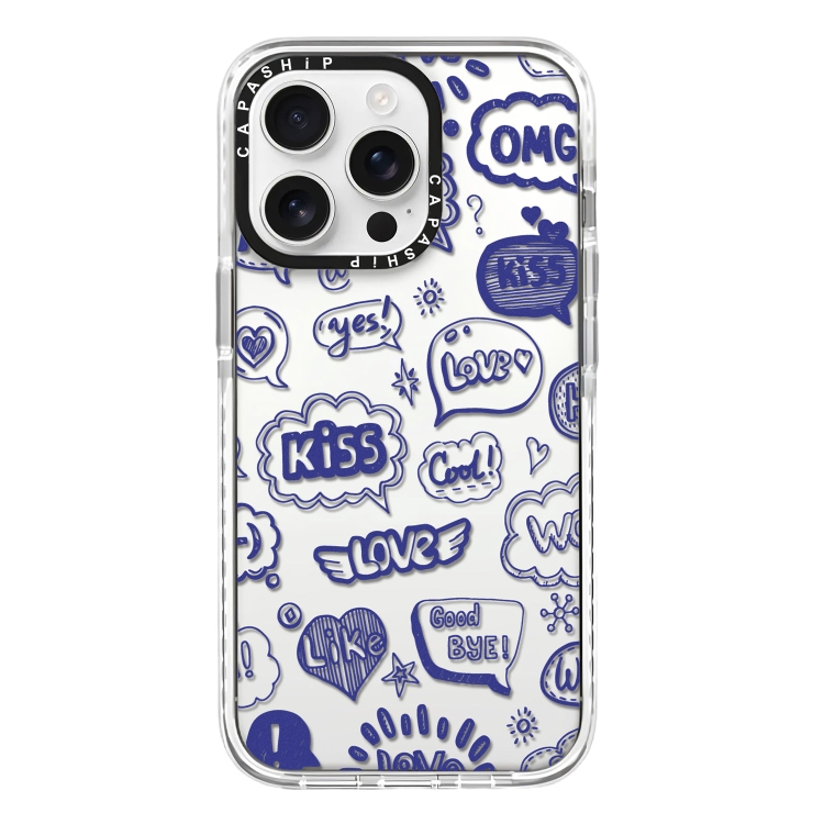 

For iPhone 14 Pro Max Simple Illustration Pattern Full Coverage Phone Case(Text Label A)