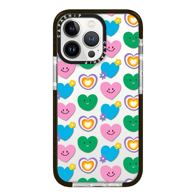 

For iPhone 14 Pro Max Simple Illustration Pattern Full Coverage Phone Case(Smile Flower B)