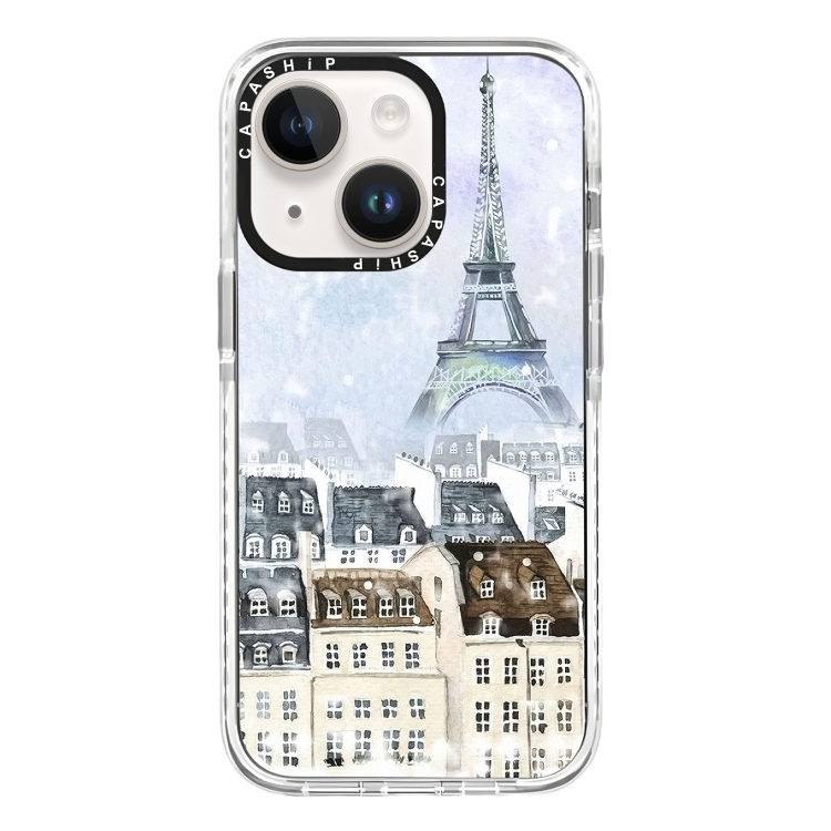 

For iPhone 15 Simple Illustration Pattern Full Coverage Phone Case(Earlysnow A)