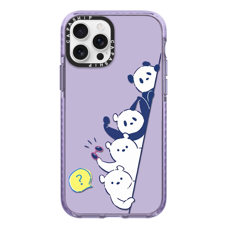 

For iPhone 15 Pro Simple Illustration Pattern Full Coverage Phone Case(Summer Panda B)