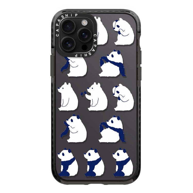 

For iPhone 15 Pro Max Simple Illustration Pattern Full Coverage Phone Case(Summer Panda C)