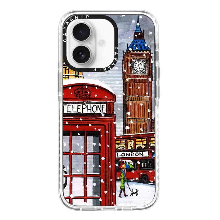 

For iPhone 16 Simple Illustration Pattern Full Coverage Phone Case(Earlysnow B)