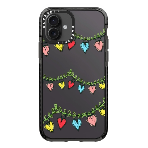 For iPhone 16 Plus Simple Illustration Pattern Full Coverage Phone Case(Christmas Tree B)