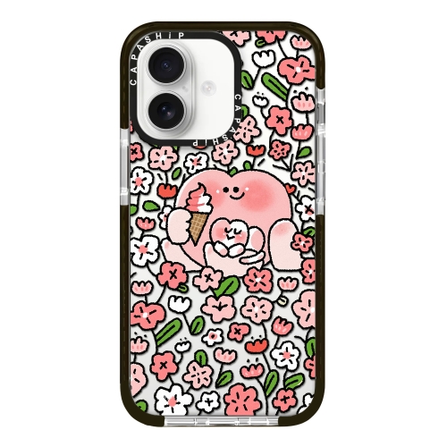 

For iPhone 16 Plus Simple Illustration Pattern Full Coverage Phone Case(Cute Little Heart C)