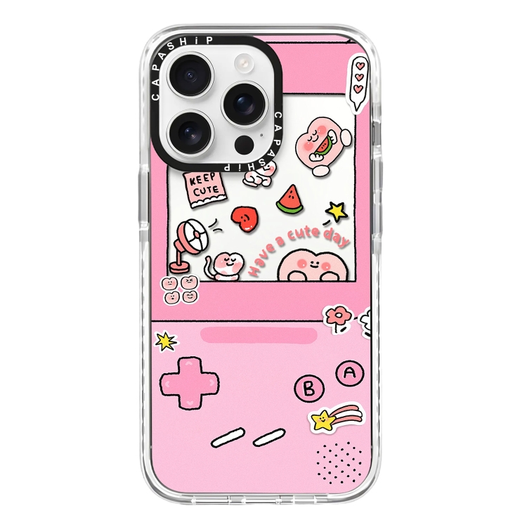 

For iPhone 16 Pro Simple Illustration Pattern Full Coverage Phone Case(Cute Little Heart B)